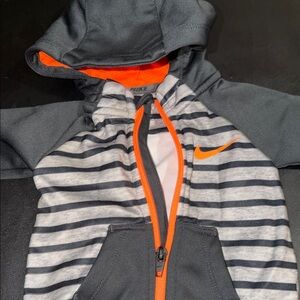 Nike Baby Striped Hooded Onesie